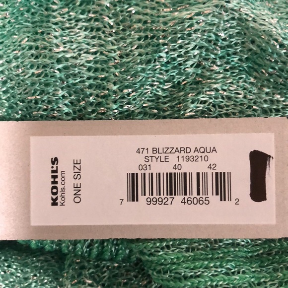 Apt 9 Scarf | Green with Metallic Sparkle | Extra Long - Picture 2 of 2